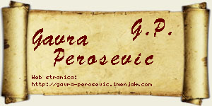 Gavra Perošević vizit kartica